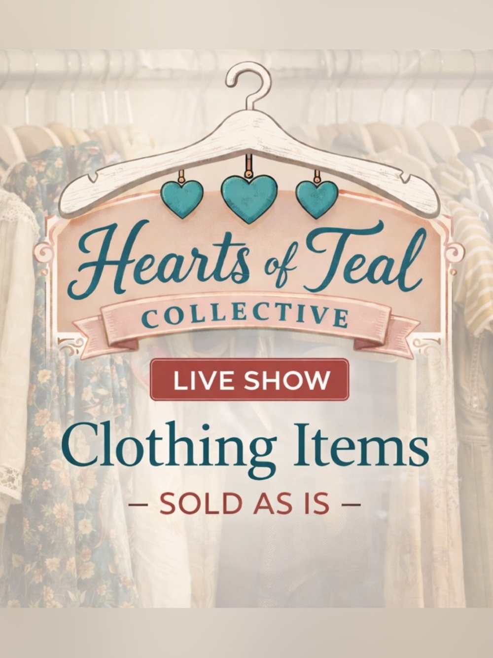 LIVE SHOW•CLOTHING ITEM•SOLD “AS IS”•1•#001-100• ALL SALES ARE FINAL